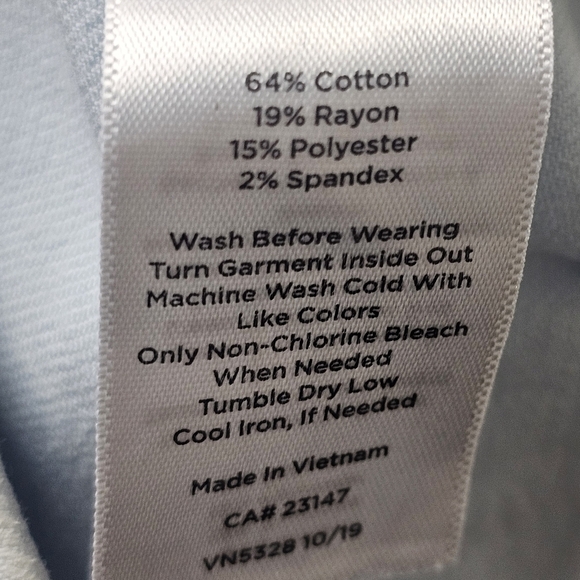 Talbots Jegging 16W High-Waist Crop Light Blue Women’s Plus Jean Denim - Picture 9 of 10